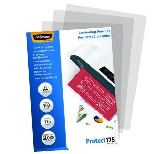 Fellowes Laminating Pouch A4 350micron Pack of 100 Protect