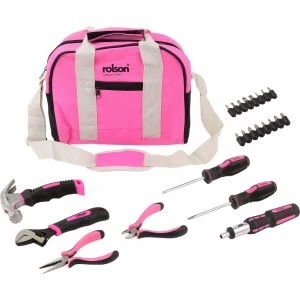 Ladies Household Pink Hand Tool Kit with Tool Bag