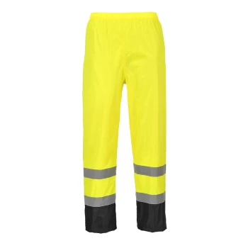 Classic Hi Vis Contrast Rain Trousers Yellow / Black 3XL