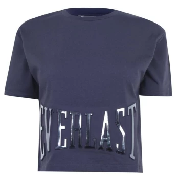 Everlast Cropped Logo T-Shirt - Grey