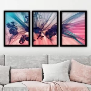 3SC05 Multicolor Decorative Framed Painting (3 Pieces)