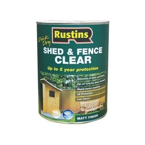 Rustins Quick Dry Shed and Fence Clear Protector 1 litre