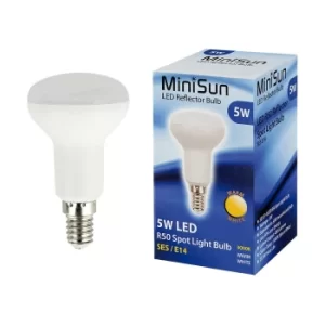 6 x 5W SES E14 R50 Warm White LED Reflector Bulbs