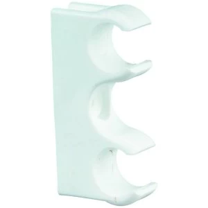 Wickes Parallel Double Pipe Clips - 15mm