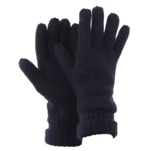 FLOSO Mens Thinsulate Knitted Winter Gloves (3M 40g) (One Size Fits All) (Navy)