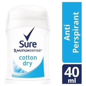 Sure Motion Sense Cotton Dry Deodorant Stick 40ml