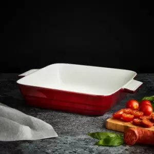 Barbary & Oak Ceramic 26cm Square Oven Dish Red