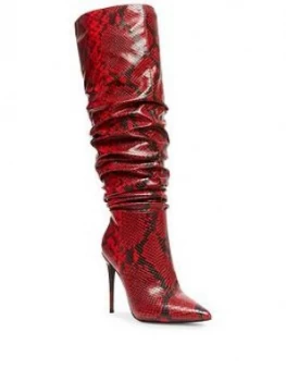 Steve Madden X Winnie Harlow Knee Boots - Red