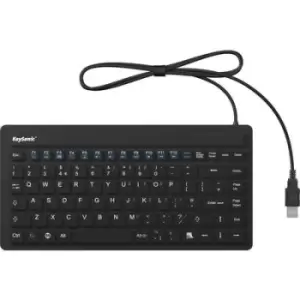 Keysonic KSK-3230IN (UK) USB Keyboard English (UK), QWERTY Black Silicone cover, Water-proof (IPX7)