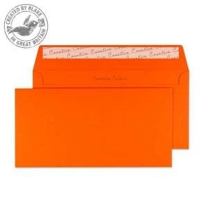 Blake Creative Colour DL 120gm2 Peel and Seal Wallet Envelopes Pumpkin