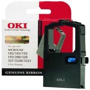 OKI 09002303 Black Fabric Ribbon Cartridge
