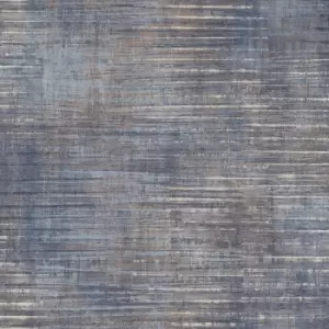Grandeco Urban Stripe Distressed Metallic Textured Navy Blue Wallpaper - wilko