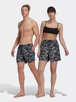 adidas Short Length Graphic Swim Shorts (gender Neutral), Blue/Blue Size M Men