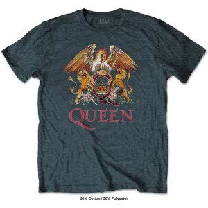 Queen - Classic Crest Mens X-Large T-Shirt - Heather