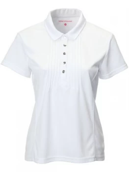 Swing Out Sister Mariah Pique Cap Sleeve Shirt White