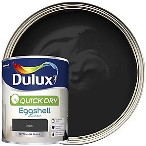 Dulux Quick Dry Black Eggshell Low Sheen Paint 750ml