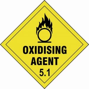 Scan Oxidising Agent 5.1 Sign 100mm 100mm Standard