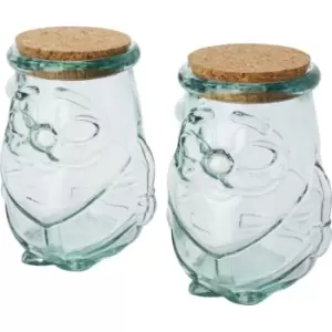 Authentic Airoel Santa Claus Decorative Jar Set (Pack of 2) (One Size) (Clear)