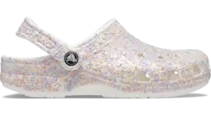 Crocs Classic Glitter Clogs Unisex White / Multi W4/M3