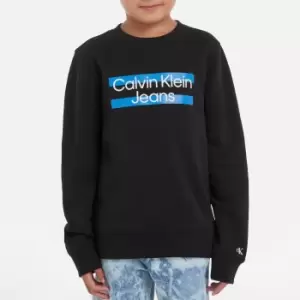 Calvin Klein Boys' Maxi Block Logo Cotton-Blend Sweatshirt - 10 Years