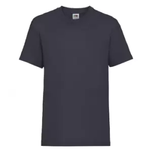 Fruit Of The Loom Childrens/Kids Unisex Valueweight Short Sleeve T-Shirt (12-13) (Deep Navy)