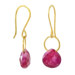 Juvi Designs Gold vermeil boho tiny dancer earrings Red