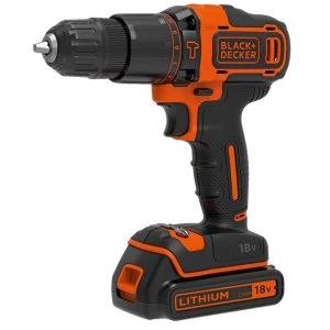 Black & Decker 18V Cordless Hammer Drill with Battery and Case