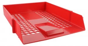 Q-Connect Letter Tray Plastic Red
