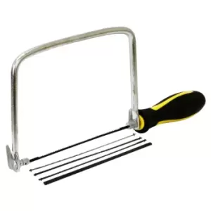 Rolson Rubber Grip Coping Saw with 5 Blades, 33cm