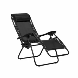 Amir Royalcraft Black Zero Gravity Relaxer Chair - wilko - Garden & Outdoor