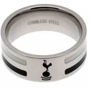 Tottenham Hotspur FC Medium Colour Stripe Ring (One Size) (Silver)