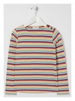 Fatface Girls Long Sleeve Multi Stripe T-Shirt - Multi
