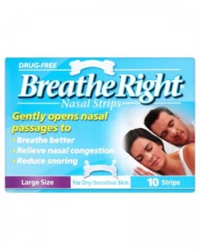 Breathe Right Nasal Strips Clear 10 Large