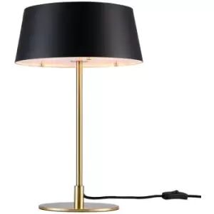 Nordlux Clasi Table Lamp with Round Tapered Shade Black E14