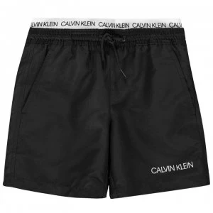 Calvin Klein Calvin Double Band Swim Shorts - Black