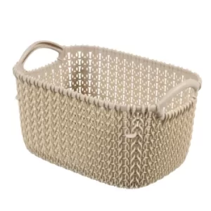 Curver Knit Storage Basket 3 Litres, Sand