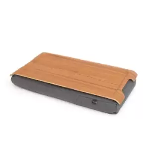 Laptray Mini Antislip Teak Wood Tray with Salt & Pepper Cushion