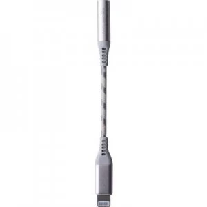 Boompods iPhone/iPad/iPod Audio cable [1x Jack socket 3.5mm - 1x Apple Dock lightning plug] 1.50 m Titanium