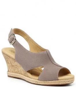 Hotter Aruba Wedge Sandals - Truffle, Truffle, Size 4, Women