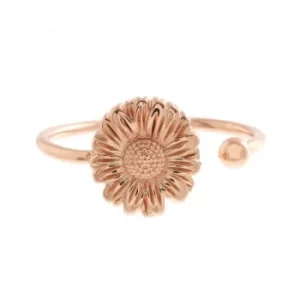 3D Daisy Open Ended Rose Gold Ring