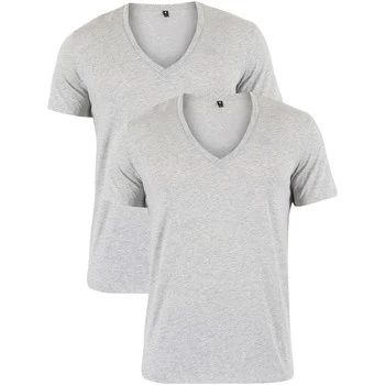 G-Star Raw 2 Pack V-Neck Logo T-Shirts mens T shirt in Grey - Sizes UK XS,UK M