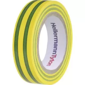 HellermannTyton HelaTape Flex 15 710-00106 Electrical tape HelaTape Flex 15 Green, Yellow (L x W) 10 m x 15mm
