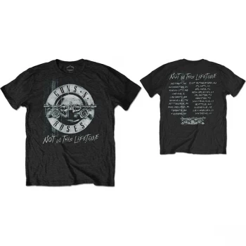Guns N' Roses - Not in this Lifetime Tour Xerox Unisex Large T-Shirt - Black