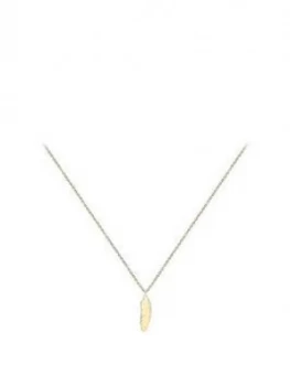 Love Gold 9Ct Yellow Gold Feather Necklace