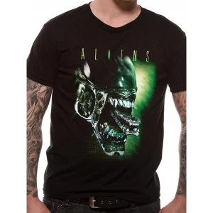 Alien - Unisex Small Alien Head T-Shirt (Black)