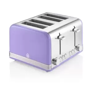Swan ST19020PURN 4 Slice Retro Toaster