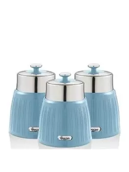 Swan Retro Set Of 3 Storage Canisters