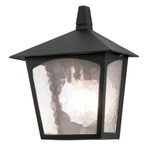 1 Light Outdoor Flush Ceiling Lantern Black, E27