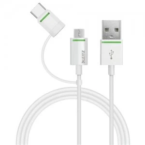 Leitz Complete USB-C and Micro USB Adapter to USB Cable 1m