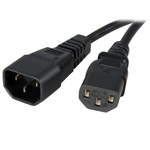 StarTech 1m Standard Computer Power Cord Extension C14 to C13